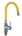 #Смеситель для кухни POTATO P58281-10 ø35 п/г  БОК ручка, с гибким изливом, цвет: желты с хромом