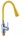 #Смеситель для кухни POTATO P59281-10 ø35 п/г БОК ручка, с гибким изливом, 2 режима струи, цвет: желты с хромом